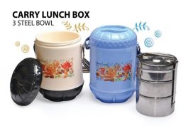Carry Lunchbox 3 Steel Bowls